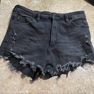 KanCan black denim shorts